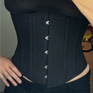 Cotton Double Steel Boned Underbust Corset. “glamorous corset“ is the brand